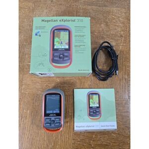 Magellan eXplorist 310 Handheld GPS World Edition Hiking Camping -Tested & Reset